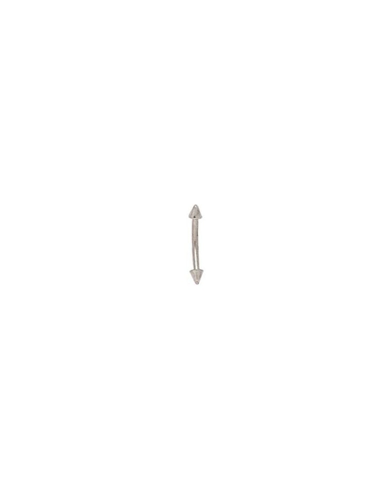 14k Solid Gold Cone Eyebrow Ring Body Jewelry (Yellow or White) White Gold $34.08 Body Jewelry