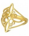 Knuckle Ring Hollowed Pattern Decoration Fine Workmanship Geometric Witch Knot Finger Ring compatible with Club Golden US 7 $...