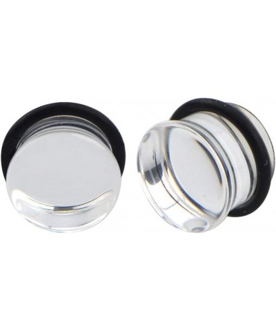 Pairs of Clear Glass Single Flare Plugs Sizes 2GA-13/16 E596 11/16 Inch(18mm) $9.72 Body Jewelry