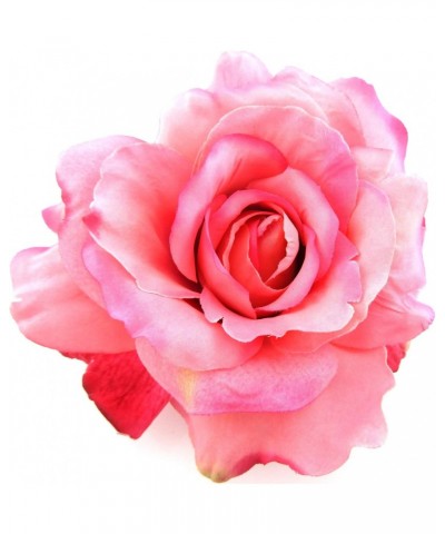 5" Variegated Pink Rose Silk Flower Brooch Pin with Locking Bale $12.39 Brooches & Pins