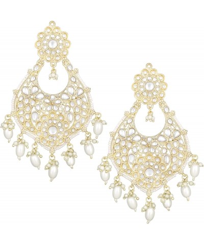 Drop & Dangle Earrings Ethnic Fashion Stylish Jewellery Gift For Women White 5 $12.00 Earrings