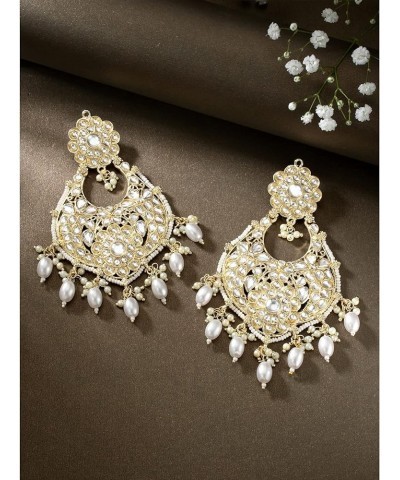 Drop & Dangle Earrings Ethnic Fashion Stylish Jewellery Gift For Women White 5 $12.00 Earrings