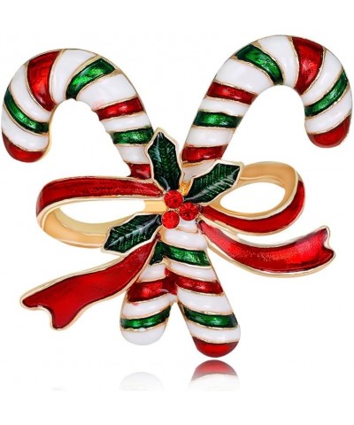 Christmas Candy Clutches Brooch Christmas Series Brooch Exquisite Diamond Ribbon Candy Corsage Candy Cane Brooch Christmas Ca...