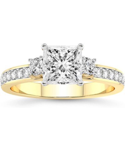 1 Ct - 5 Ct | IGI Certified Lab Grown Diamond Ring | 14K Or 18K White, Yellow Or Rose Gold | Trilogy Three Stone Lab Diamond ...