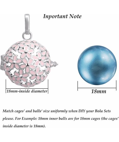 18mm/0.71 inch 36 Colors Inner Ball Harmony Bola Musical Angel Chime Caller Mexican Pregnancy Bell Green $10.44 Necklaces