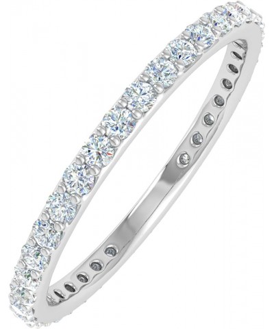 1/2 to 0.55 Carat Diamond Eternity Wedding Band in 14K Gold - IGI Certified White Gold $102.40 Rings