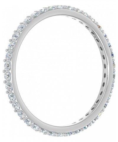 1/2 to 0.55 Carat Diamond Eternity Wedding Band in 14K Gold - IGI Certified White Gold $102.40 Rings