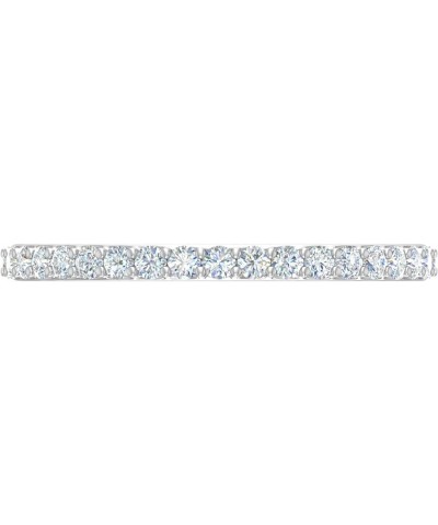 1/2 to 0.55 Carat Diamond Eternity Wedding Band in 14K Gold - IGI Certified White Gold $102.40 Rings