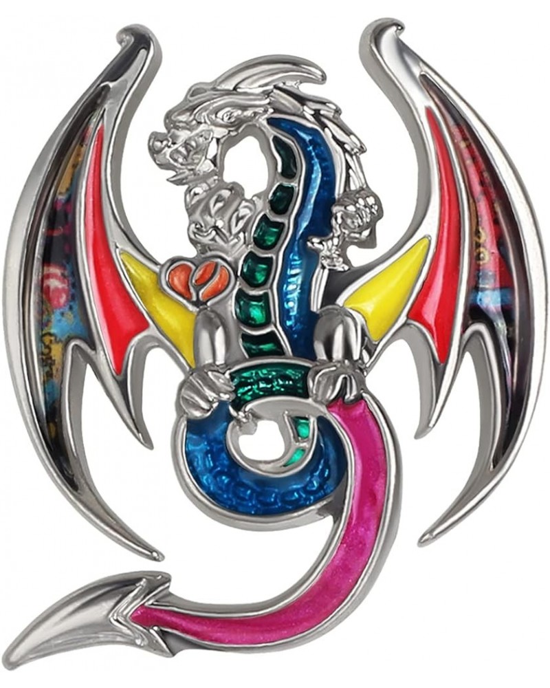 Enamel Dragon Gifts Cute Dragon Brooch Pins for Women Fashion Jewelry Charms Cherry $8.99 Brooches & Pins