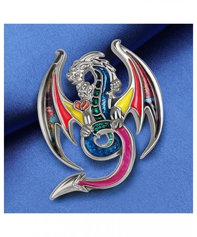 Enamel Dragon Gifts Cute Dragon Brooch Pins for Women Fashion Jewelry Charms Cherry $8.99 Brooches & Pins