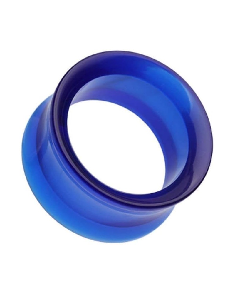 Basic Acrylic Double Flared Ear Gauge Tunnel Plug 4 GA (5mm), Blue $11.20 Body Jewelry