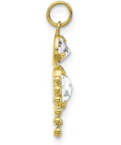 10k Yellow Gold April Birthstone Boy Charm Pendant (L- 20 mm, W- 10 mm) Gift for Women $27.30 Pendants