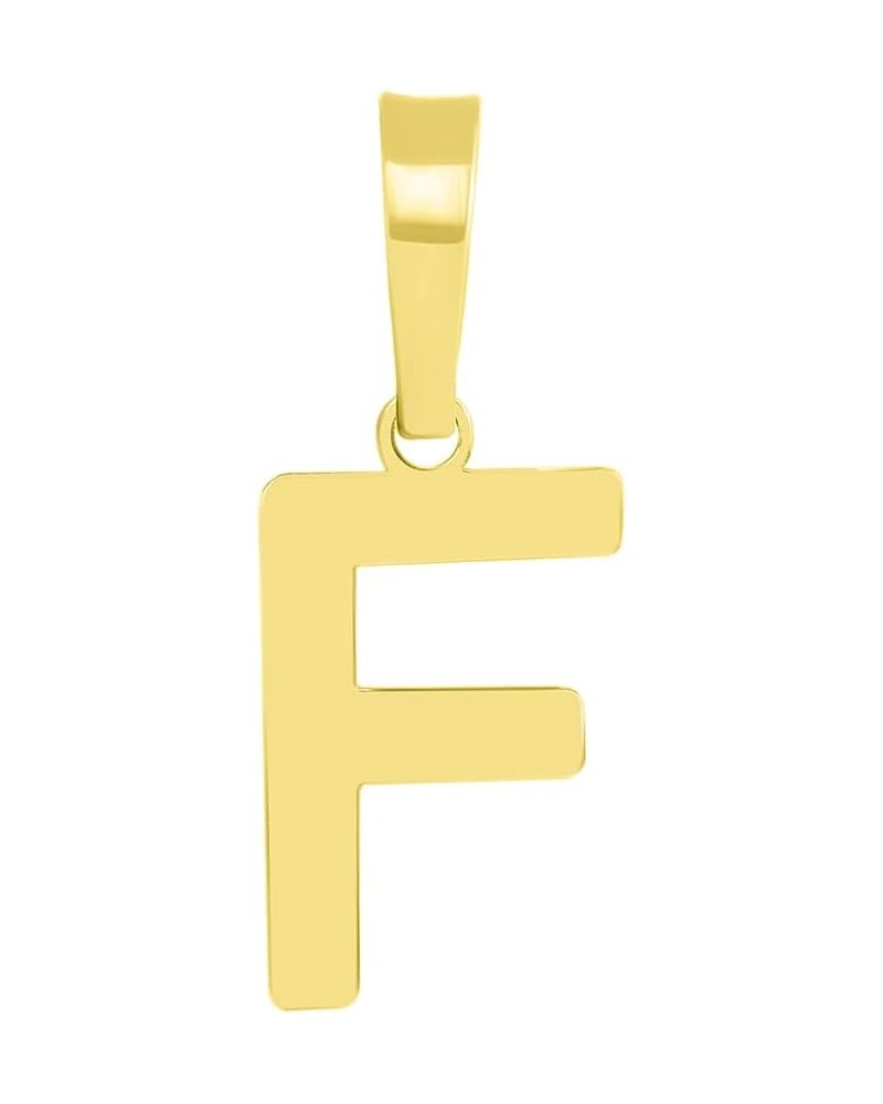 Solid 14k Yellow Gold Dainty Mini Uppercase Initial Charm Block Letter Pendant F $25.19 Pendants