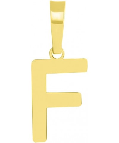 Solid 14k Yellow Gold Dainty Mini Uppercase Initial Charm Block Letter Pendant F $25.19 Pendants