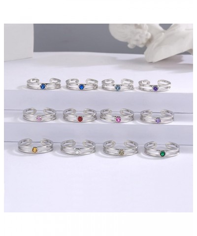 Sterling Silver Toe Rings for Women - Birthstone Toe Ring Adjustable Minimalist Jewelry for Summer Vacation Beach July $11.01...