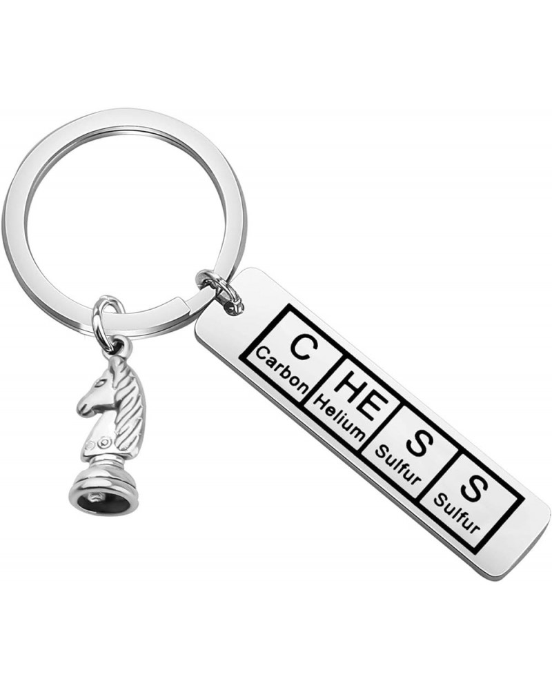 Chess Player Gift Chess Sets Periodic Table Elements Gift Knight Chess Keychain Nerdy Science Gift for Chess Lovers Keychain ...