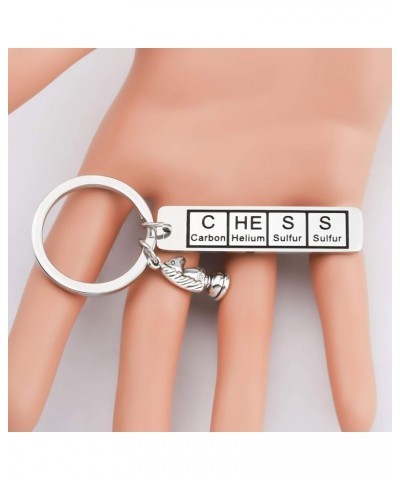 Chess Player Gift Chess Sets Periodic Table Elements Gift Knight Chess Keychain Nerdy Science Gift for Chess Lovers Keychain ...