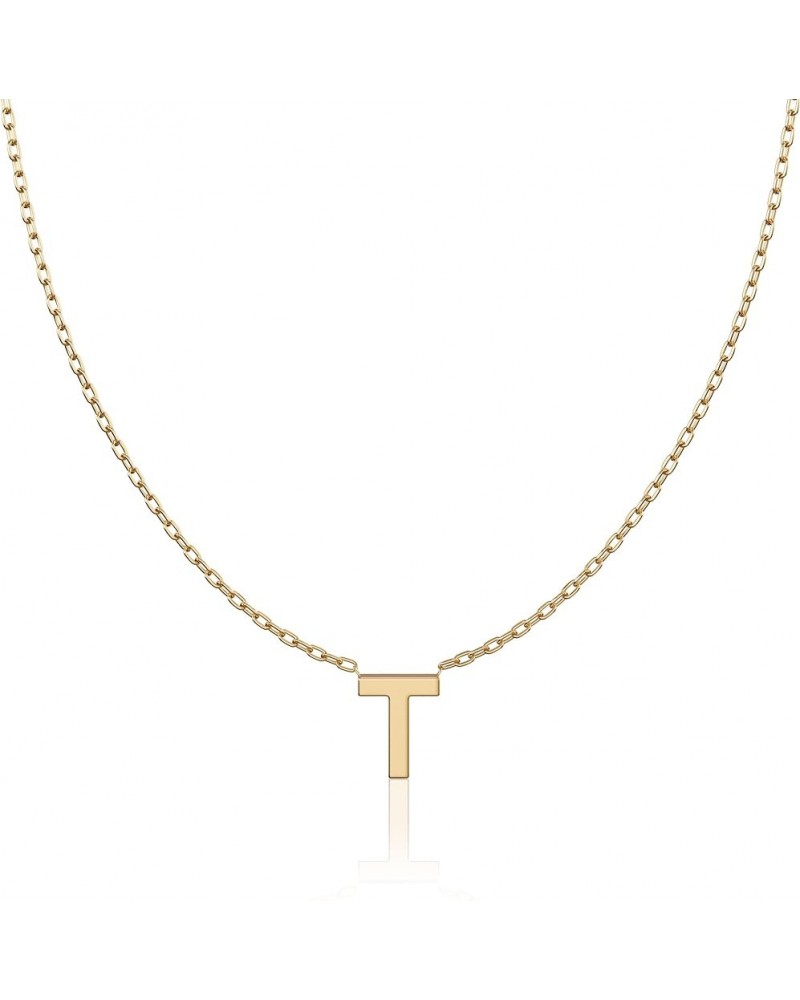 Custom Initial Letter Necklace 925 Sterling Silver Personalized Gift for Mom T 18k gold $12.67 Necklaces