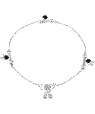 Indian Silver Tone Bell Charms Tassel Chain Anklet Set Bracelet PayPal Foot Jewelry Style 4 $9.25 Anklets