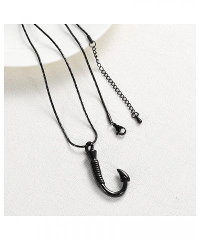 3 Pack Fish Hook Urn Necklace for Ashes Stainless Steel Memorial Pendant Cremation Jewelry Human Pet Funeral Keepsake for Wom...