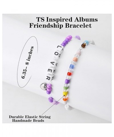 Friendship Bracelets Concert Evermore Anti Hero Midnight Speaknow Album Jewelry Merch Gifts Purple $8.66 Bracelets