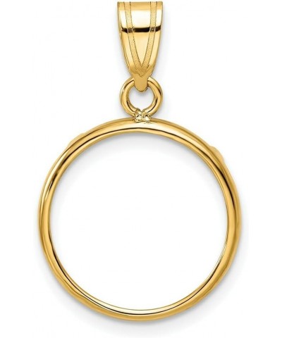 Gold Coin Bezel Pendant Mounting in 10K Yellow Gold - 13mm - 39.5mm Coin Size - Polished Prong Coin Bezel Coin 16mm $43.69 Pe...