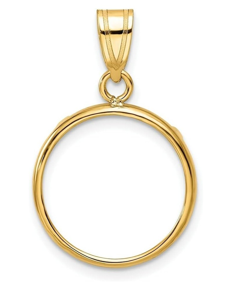 Gold Coin Bezel Pendant Mounting in 10K Yellow Gold - 13mm - 39.5mm Coin Size - Polished Prong Coin Bezel Coin 16mm $43.69 Pe...