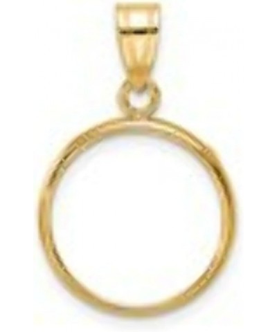 Gold Coin Bezel Pendant Mounting in 10K Yellow Gold - 13mm - 39.5mm Coin Size - Polished Prong Coin Bezel Coin 16mm $43.69 Pe...