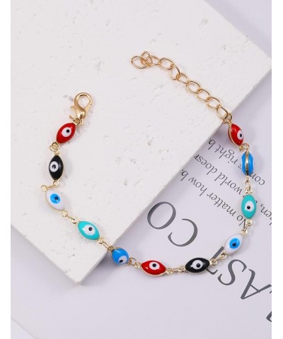 Evil Eye Bracelets for Women and Girls, Mexican Mal Pulseras De Ojo Turco Mujer Blue Devil Third Eye Beaded Charm Bracelet Go...