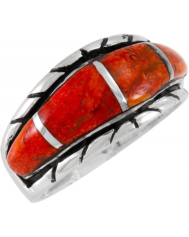 Turquoise Ring Sterling Silver 925 Genuine Gemstones Size 6 to 11 Coral $19.38 Rings