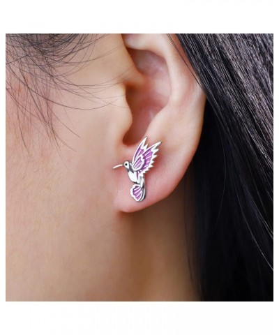 925-Sterling-Silver Opal Sea Turtle Earrings and Hummingbird Stud Earrings Jewellery Set $22.79 Earrings