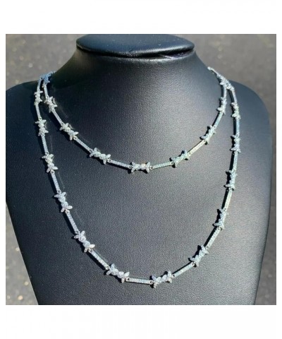 925 Sterling Silver Barbed Wire Necklace Bracelet For Women And Men - Barbwire Little Thorns Chain Choker Jewelry Gifts Barb ...