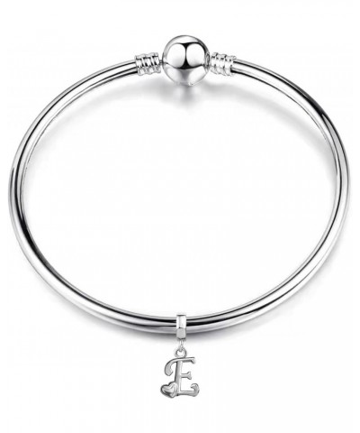 Initial A-Z Letter Charm with Heart Dangle Beads Compatible With Pandora Charms Bracelets N $7.50 Bracelets