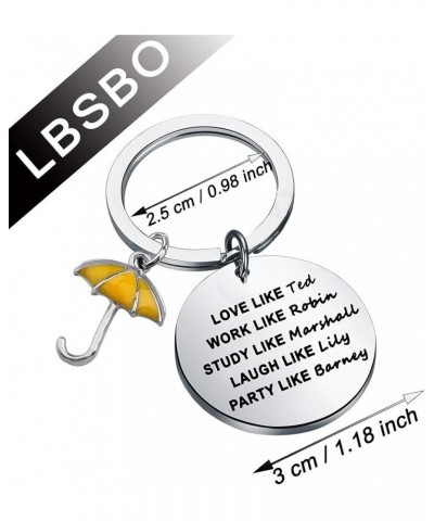 Love Like Ted Work Like Robin Yellow Umbrella Keychain HIMYM Fans Gift Love Like Ted K $9.12 Bracelets