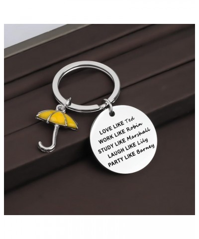 Love Like Ted Work Like Robin Yellow Umbrella Keychain HIMYM Fans Gift Love Like Ted K $9.12 Bracelets