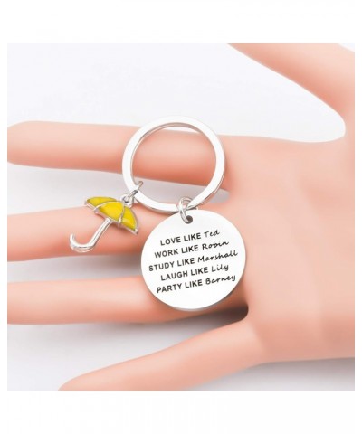 Love Like Ted Work Like Robin Yellow Umbrella Keychain HIMYM Fans Gift Love Like Ted K $9.12 Bracelets