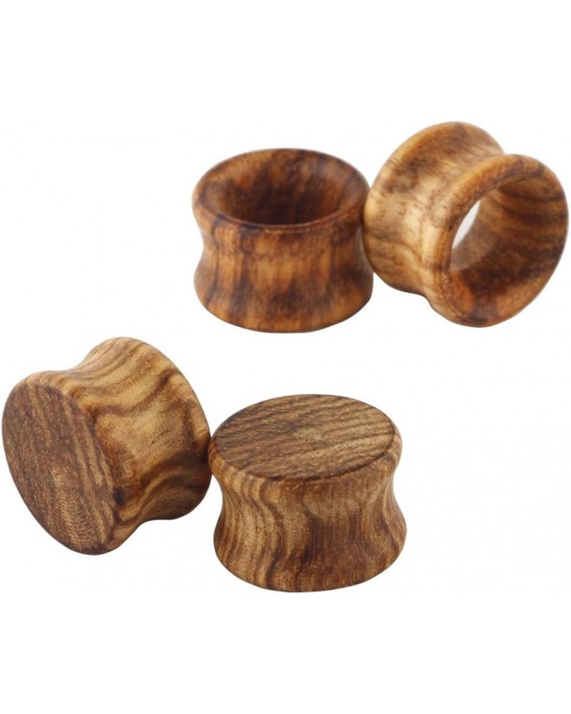 Pair Vintage Brown Natural Wood Double Flared Ear Tunnels Expander Plugs Stretcher 8mm-0g $6.88 Body Jewelry