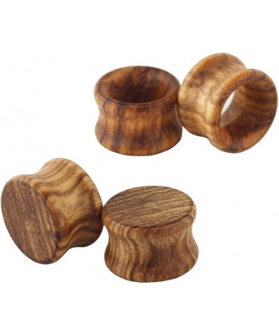 Pair Vintage Brown Natural Wood Double Flared Ear Tunnels Expander Plugs Stretcher 8mm-0g $6.88 Body Jewelry