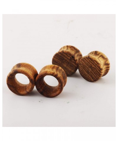 Pair Vintage Brown Natural Wood Double Flared Ear Tunnels Expander Plugs Stretcher 8mm-0g $6.88 Body Jewelry