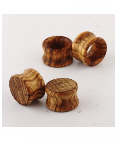 Pair Vintage Brown Natural Wood Double Flared Ear Tunnels Expander Plugs Stretcher 8mm-0g $6.88 Body Jewelry