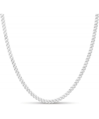 Sterling Silver 3.5mm Curb Link Chain for Men or Women Made in Italy Creations 20 Inches $26.26 Necklaces