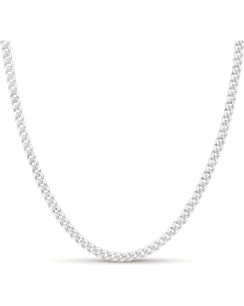 Sterling Silver 3.5mm Curb Link Chain for Men or Women Made in Italy Creations 20 Inches $26.26 Necklaces