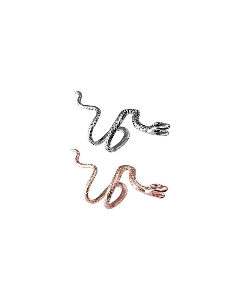 Snake Cuff Earrings for Women Men Unisex Adjustable Vintage Fashion Edgy Goth Gothic Snake Earrings Non Pierced Ear Cuff Clip...