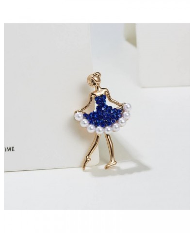 Ballet Dancer Brooches, Rhinestone Crystal Flowers Dancing Ballerina Brooches Lapel Pin Fairy Brooches Jewelry for Birthday P...