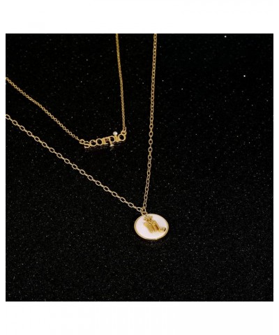 MADSION TYLER Gold Plated Sagittarius Layered Necklaces for Women | Puke Shell Star Zodiac Constellation and Gold 'Sagittariu...