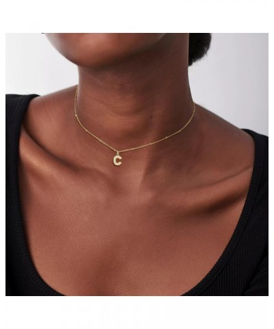 Gold Initial Necklaces for Women - 14K Gold Plated Initial Necklaces | Layered Initial Letter Necklaces | Gold Initial Pendan...