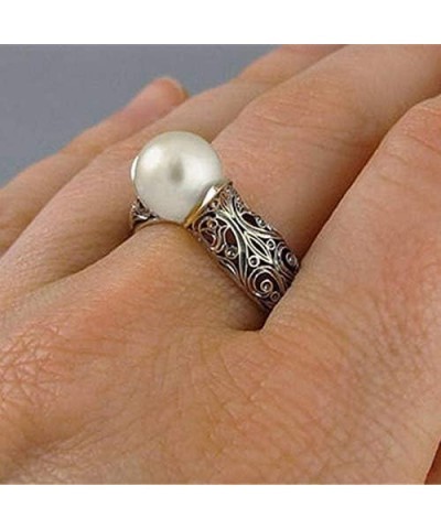 Simulated Pearl Wrap Ring 14k Gold Exquisite Pearl Ring 925 Sterling Silver Statement Ring Freshwater Pearl Cubic Zirconia CZ...