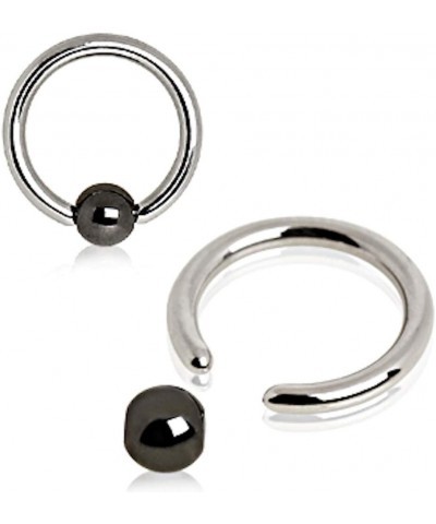 316L Surgical Steel Captive Bead Ring with Hematite Plated Ball 16GA, Length: 5/16", Ball Size: 3mm $7.00 Body Jewelry