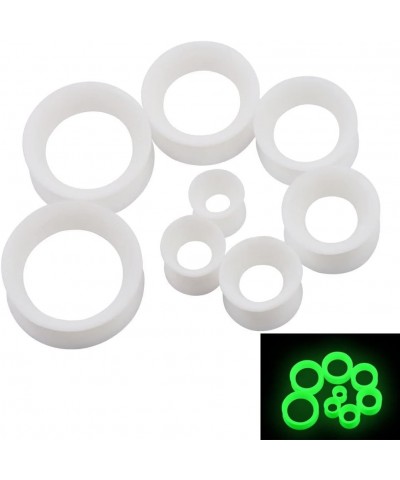 2pcs Soft Silicone Tunnels with Colorful Spots Piercing Jewelry Earrings Gauges 2g-1 inch Luminous $3.77 Body Jewelry