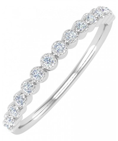 0.08 Carat Diamond Wedding Band Ring in 14K Gold White Gold $63.80 Bracelets